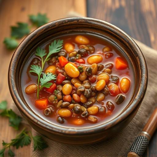 Image of a bowl of hearty lentil soup