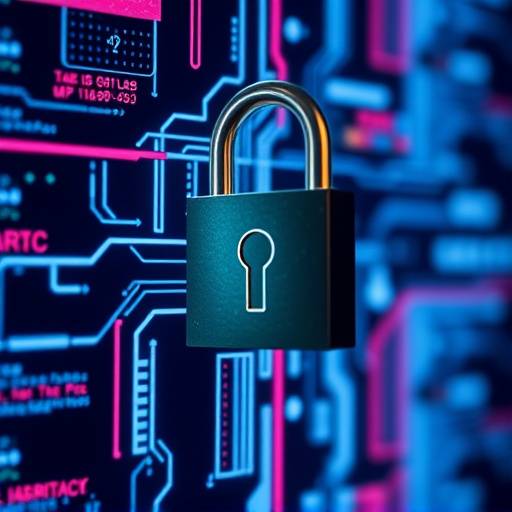 Image of a padlock on a computer screen, symbolizing secure data storage.