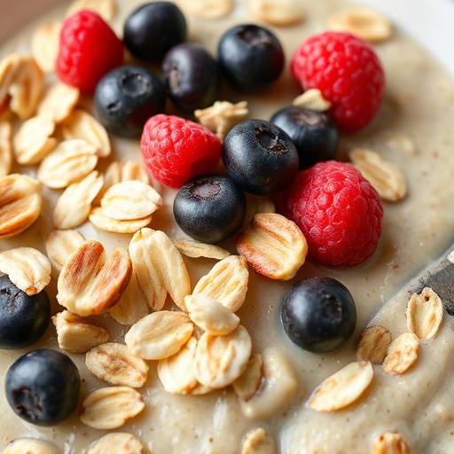 Image of overnight oats with berries and nuts